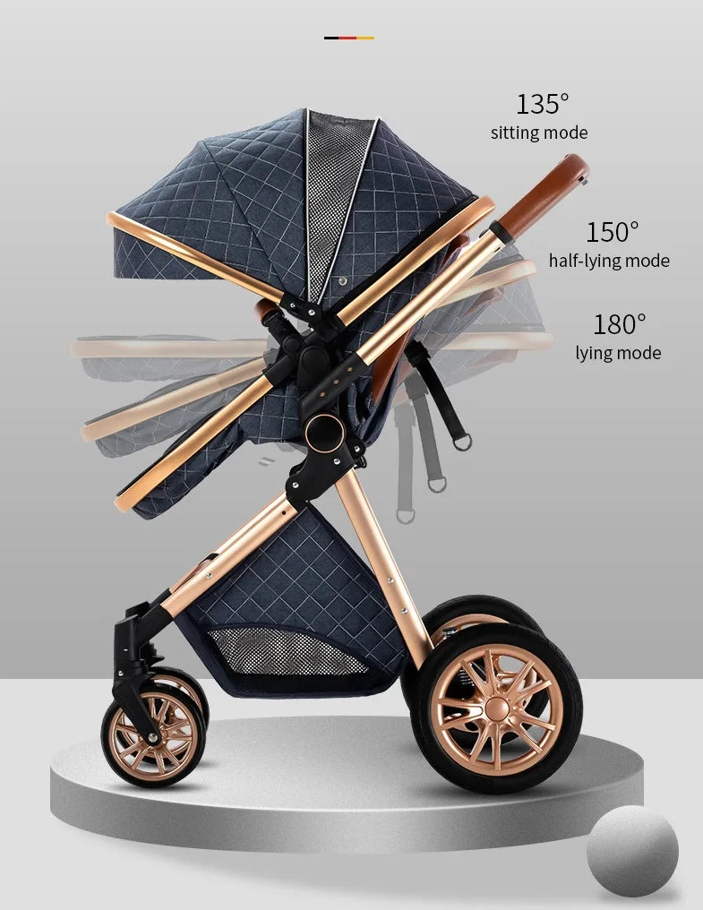 3-in-1 Light weight and adjustable Luxury Baby Stroller with portable Newborn Infant Carrier