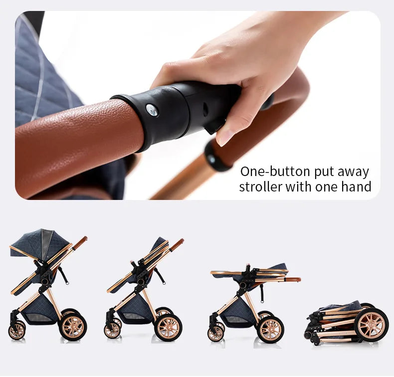 3-in-1 Light weight and adjustable Luxury Baby Stroller with portable Newborn Infant Carrier